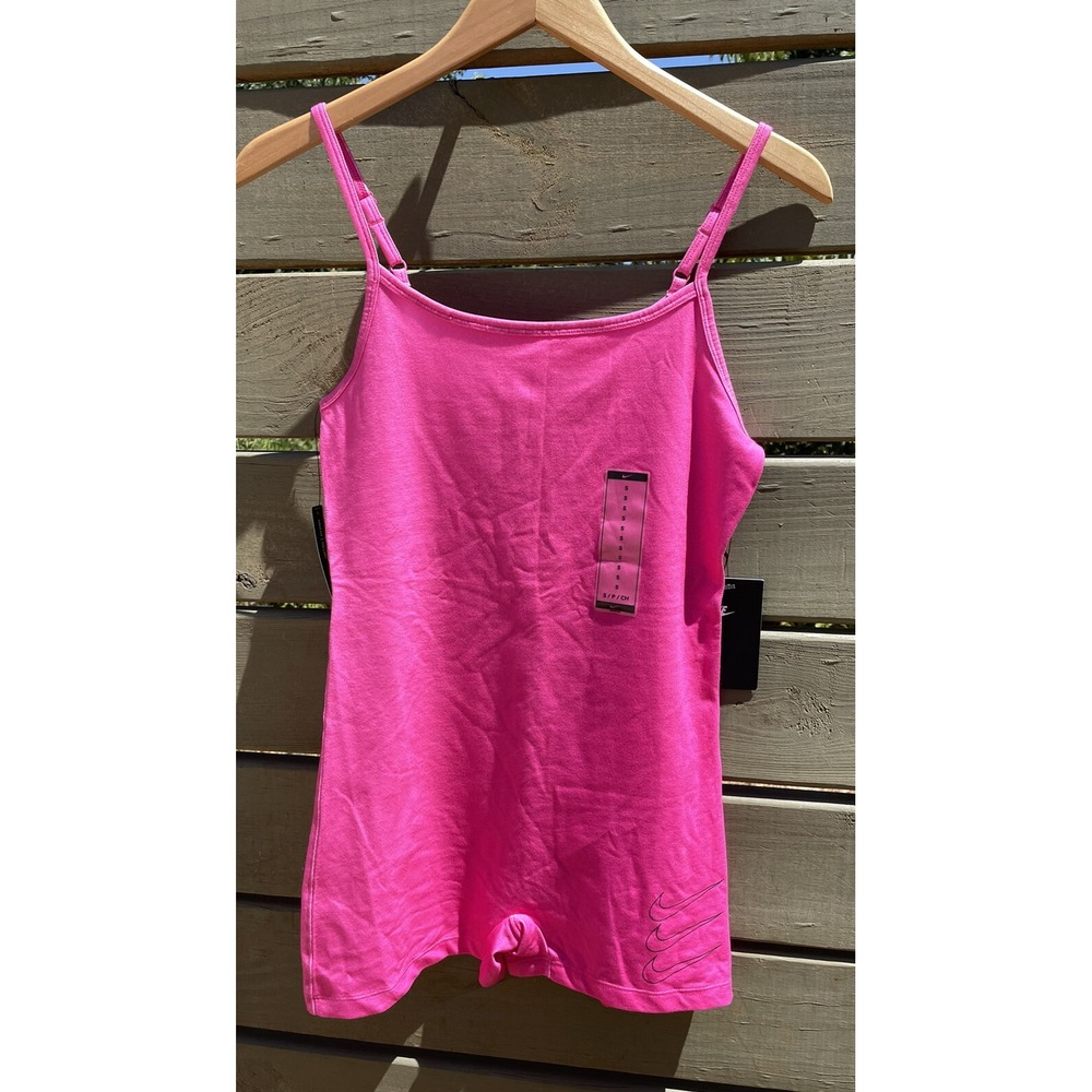 Nike Romper Jumpsuit Pink Tight Fit Shots Sz Small